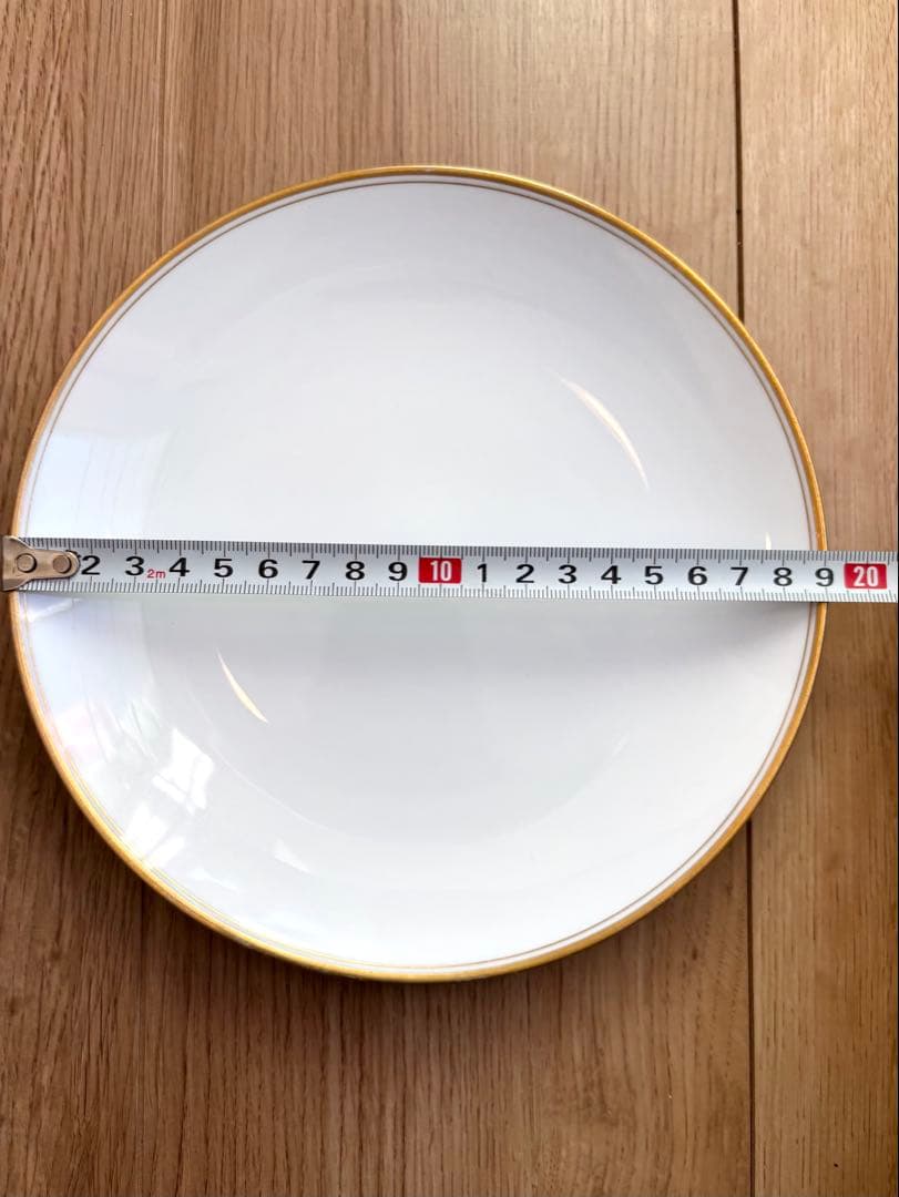 大倉陶園　ゴールドライン（クープシェープ）　19cmデザート皿　6枚セット