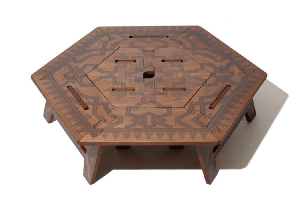 The Arth ×oldmountain 柄兄弟 六角テーブルヘキサテーブル