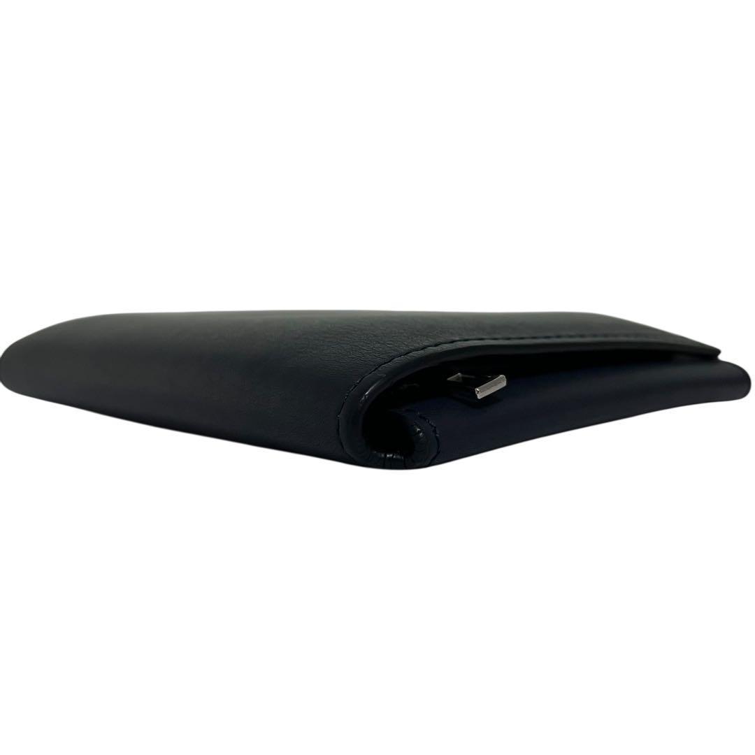 現行✨ロエベ 二つ折り財布 フォールデットウォレット ロゴ レザー バイカラー