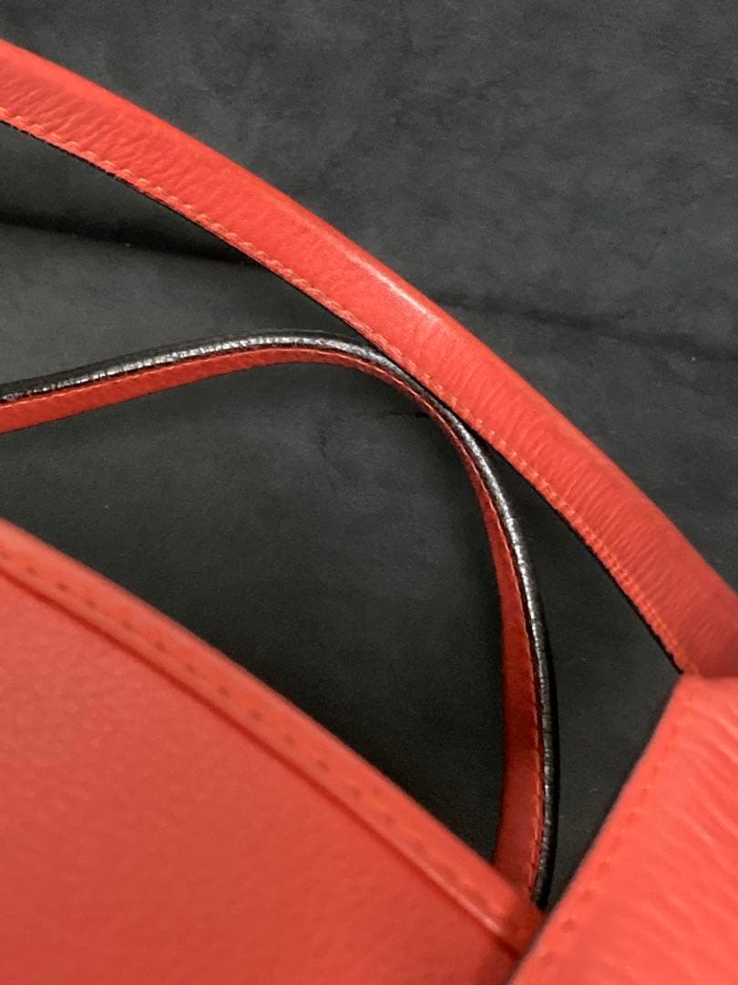 極美品⭐︎ ロエベ　ヘリテージ トート　レザー　ハンド　オレンジ系