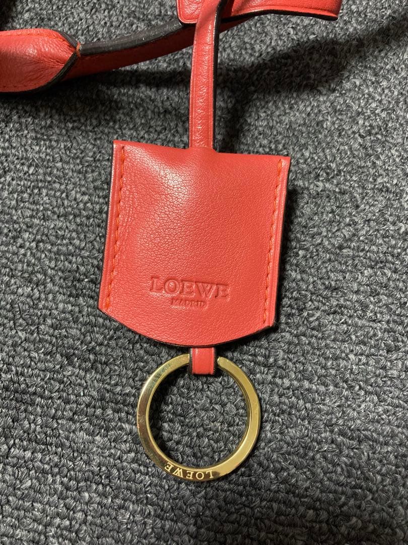 極美品⭐︎ ロエベ　ヘリテージ トート　レザー　ハンド　オレンジ系