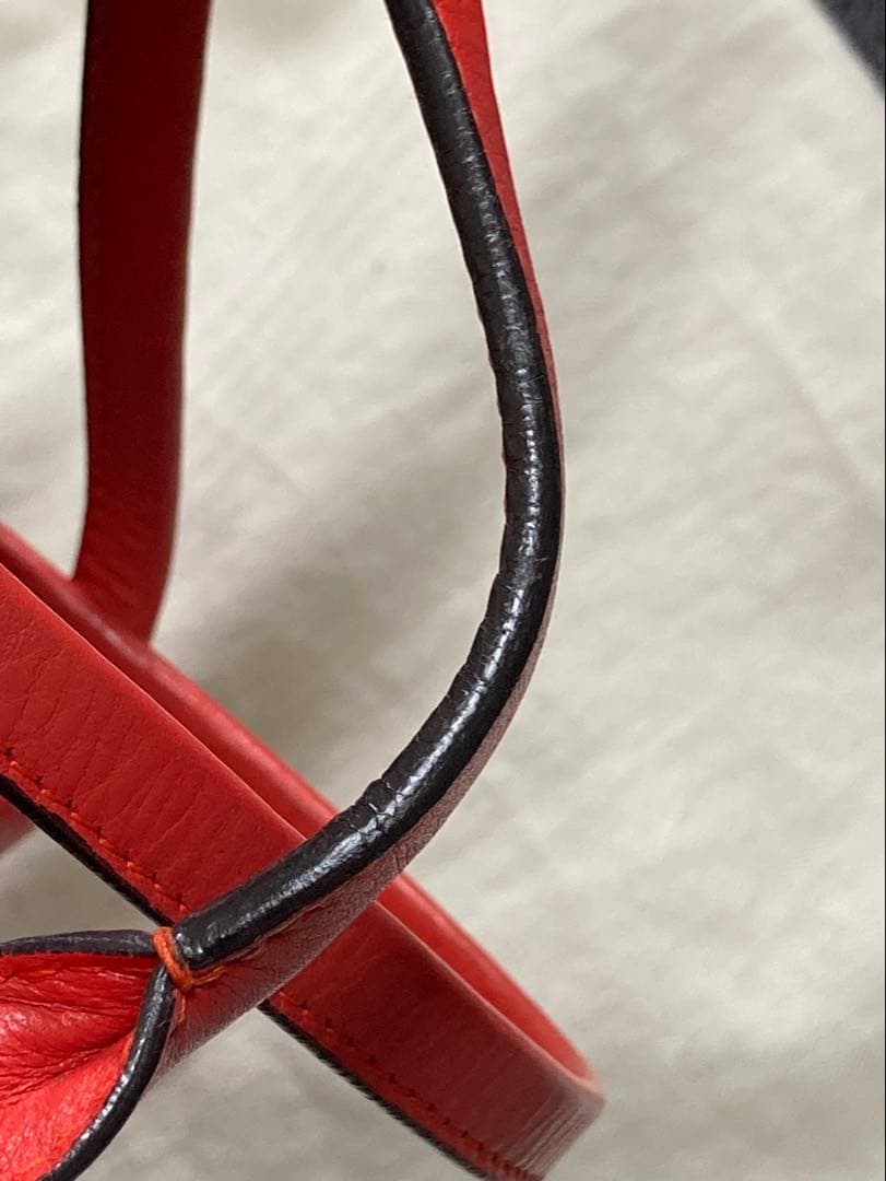 極美品⭐︎ ロエベ　ヘリテージ トート　レザー　ハンド　オレンジ系