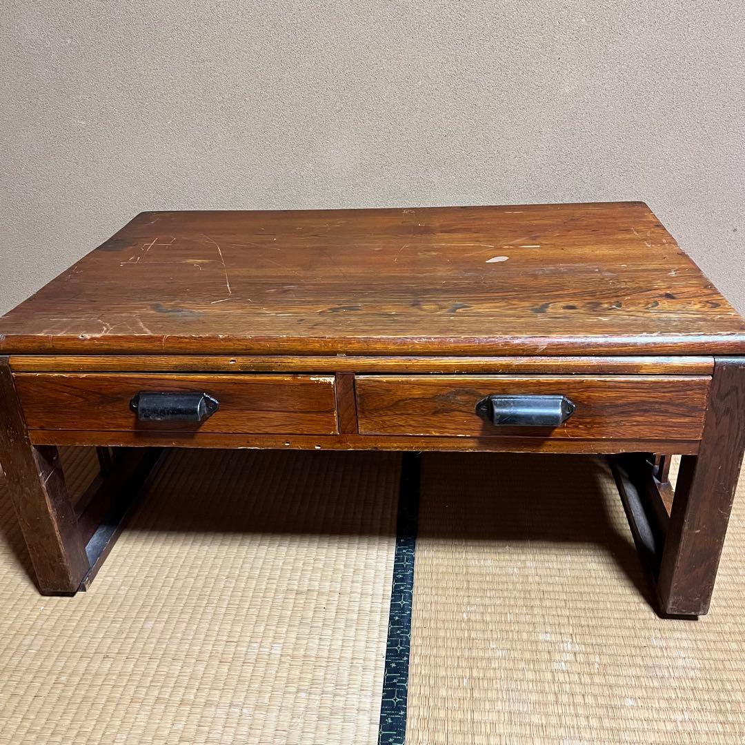 古道具　昭和レトロ　文机　ローテーブル　木製