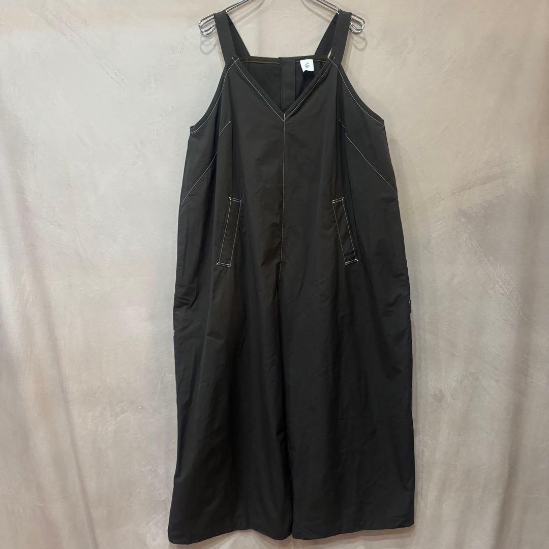 6 ROKU ロク コットン ビッグ オールインワン チャコール 36