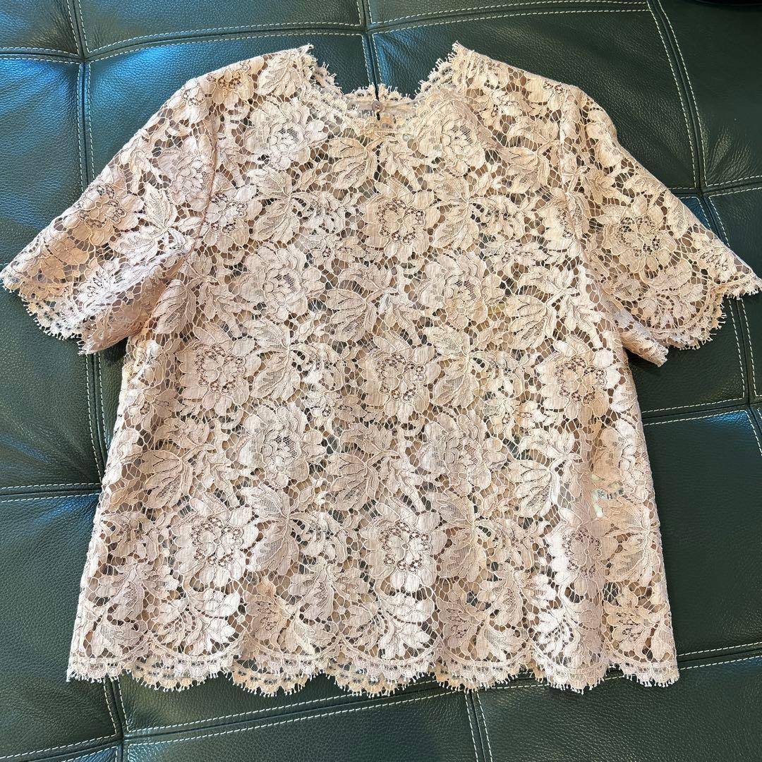 美品✨ヴァレンティノ　VALENTINO レース　トップス　ピンク　フラワー