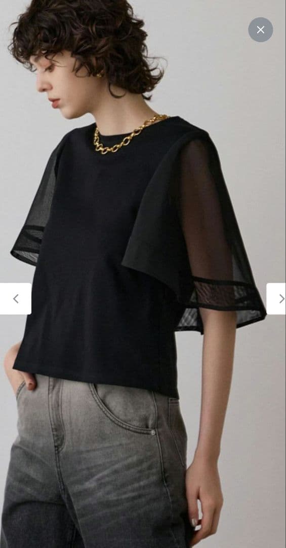 グレースコンチネンタル　シアーケープカットトップ