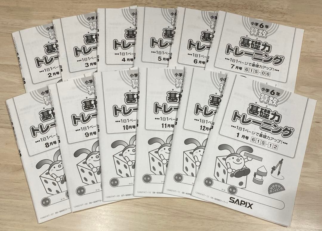 基礎力トレーニング　6年生　12ヶ月分　未記入