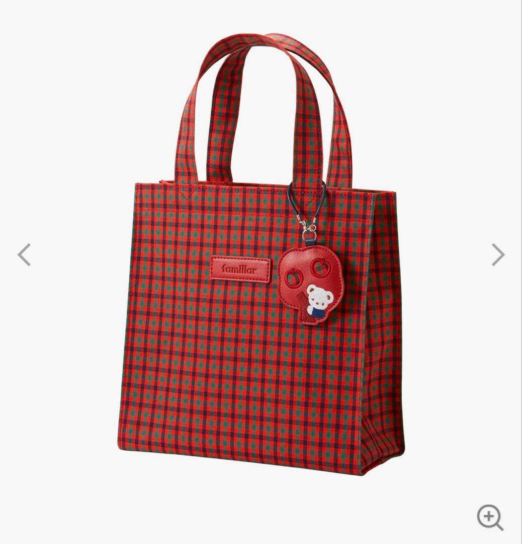 ファミリアfamiliar トートバッグ　red