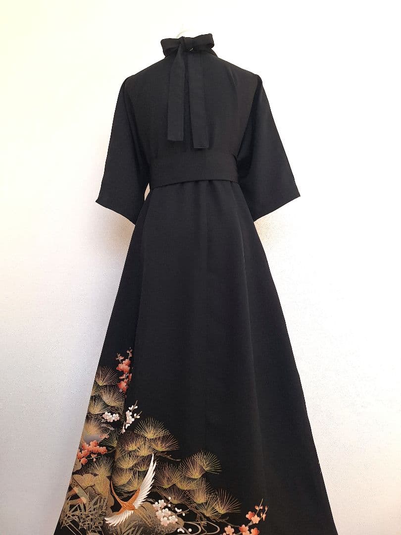 着物リメイクワンピース3661