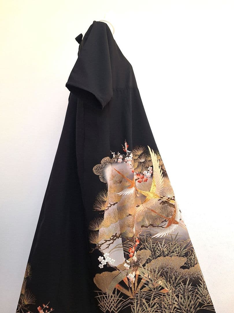 着物リメイクワンピース3661