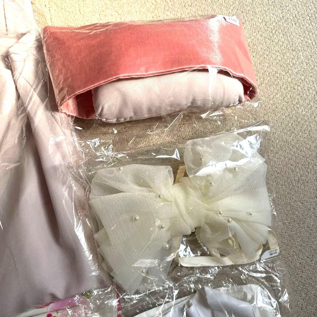 アリサナ 袴 150 モーブピンク パールリボン 簡単着付け 卒業式