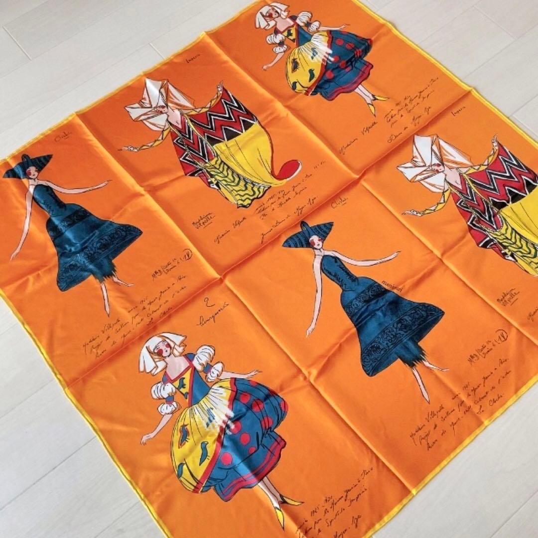 【タグ付き未使用】シルクスカーフ88manipuriマニプリ絹100％