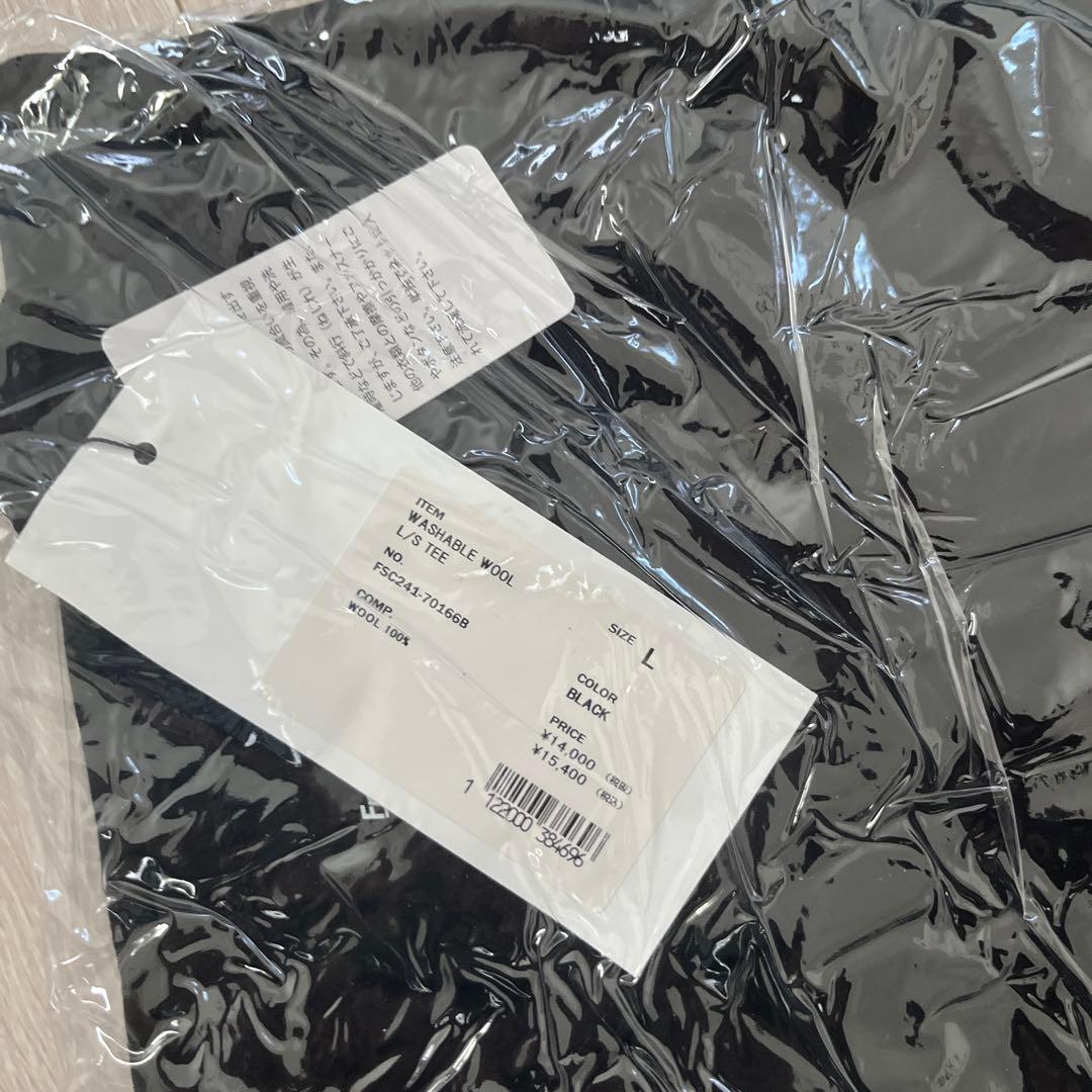 タグ付き　フラッシュサービス　ウォッシャブル　L/S ted sizeL