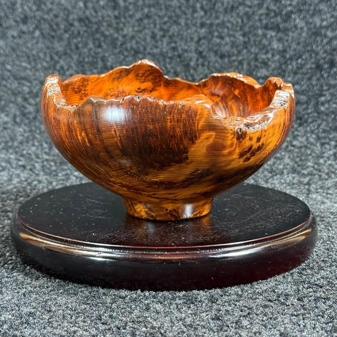 川下幸徳　世界遺産　屋久杉　泡瘤　器　小鉢　お椀　盛鉢　天然木　無垢　在銘