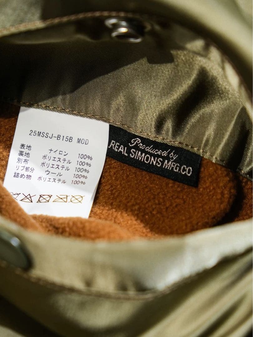 希少 B-15B MOD 復刻 MA-1 馬革×ムートン 襟ファー 38（M）