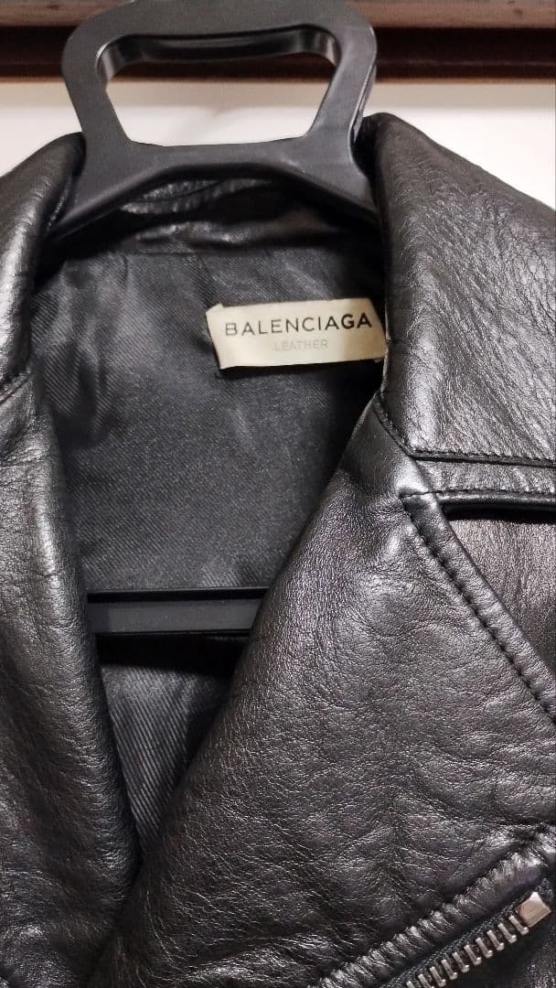 BALENCIAGA ラム ダブルライダースジャケット