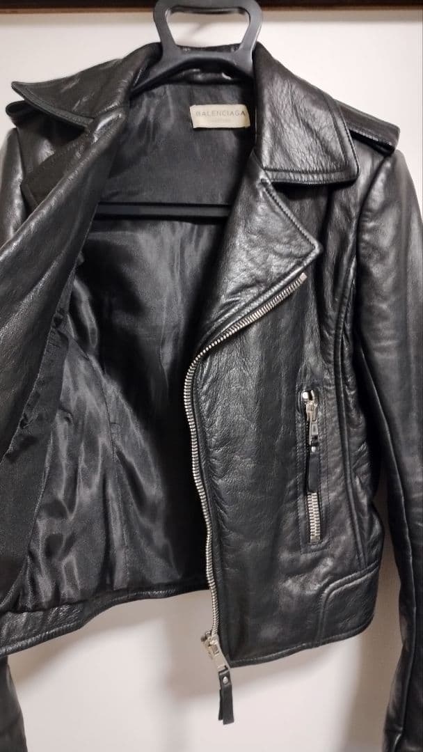 BALENCIAGA ラム ダブルライダースジャケット