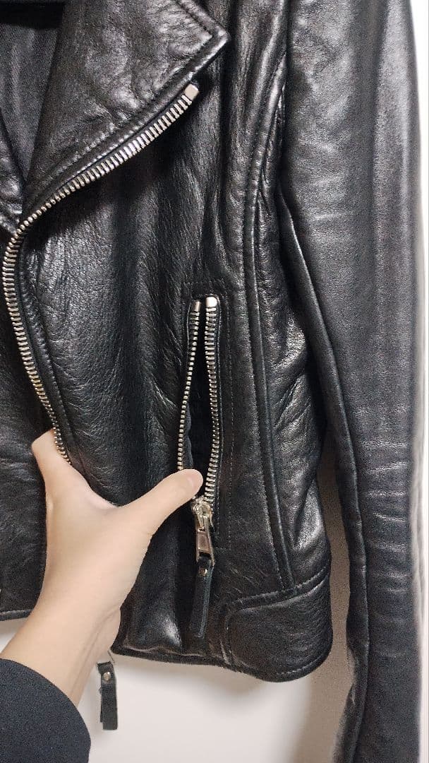 BALENCIAGA ラム ダブルライダースジャケット