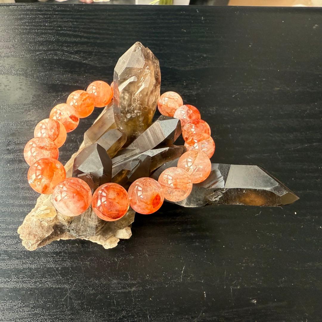 【N♡*.゜】天然石スモーキークォーツのクラスター　置物NO.013106