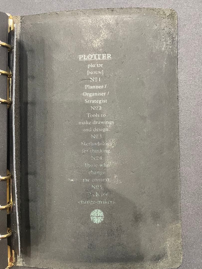 PLOTTER(プロッター) 6穴リングレザーバインダー　バイブルサイズ　黒