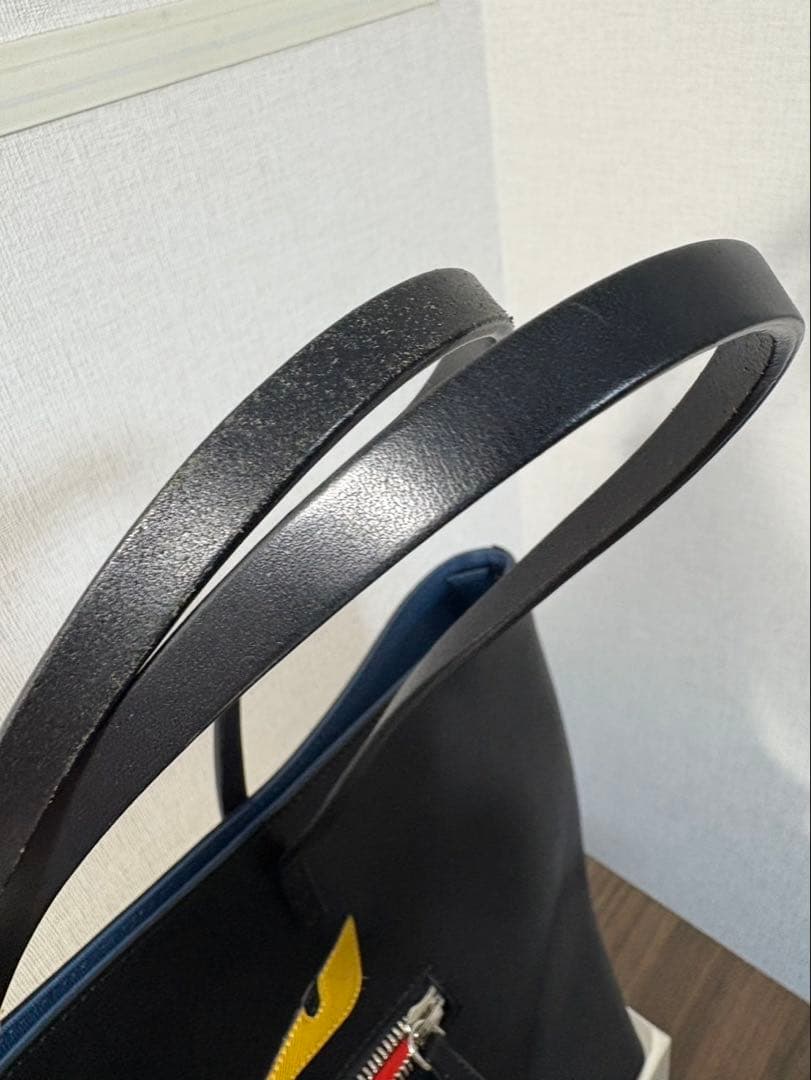 美品❗️FENDI ロールバッグ　バグズアイ トートバッグ ブラック