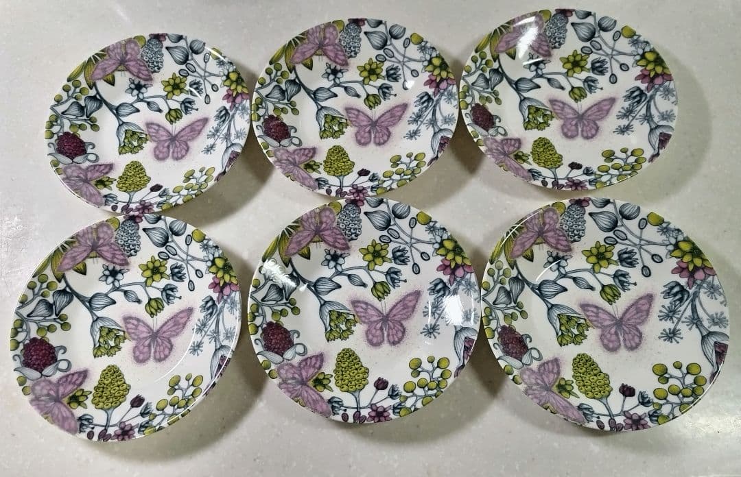 ヴィンテージ アラビア ルノ バタフライ 6枚セット フィンランド製