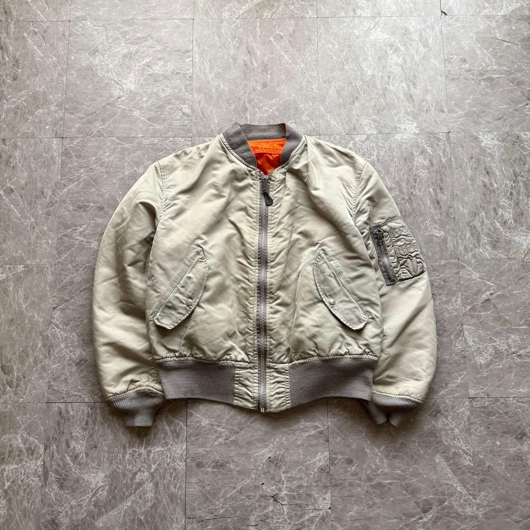USA製 ALPHA MA-1フライトジャケット 短丈　ボンバー　中綿