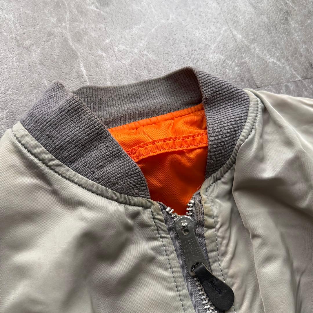 USA製 ALPHA MA-1フライトジャケット 短丈　ボンバー　中綿