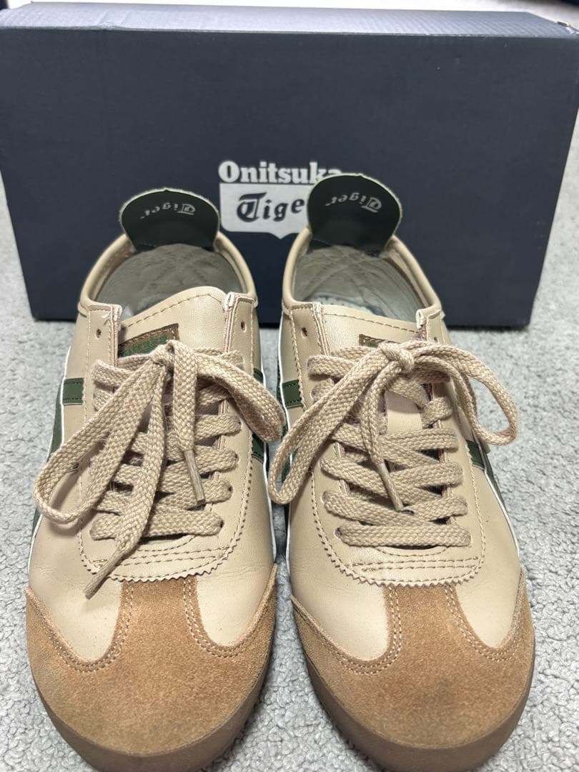 Onitsuka Tiger スニーカー 26.0cmベージュ/グリーン 箱付き