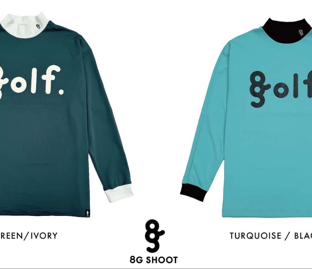 8G SHOOT ロゴプリント モックネック シャツ