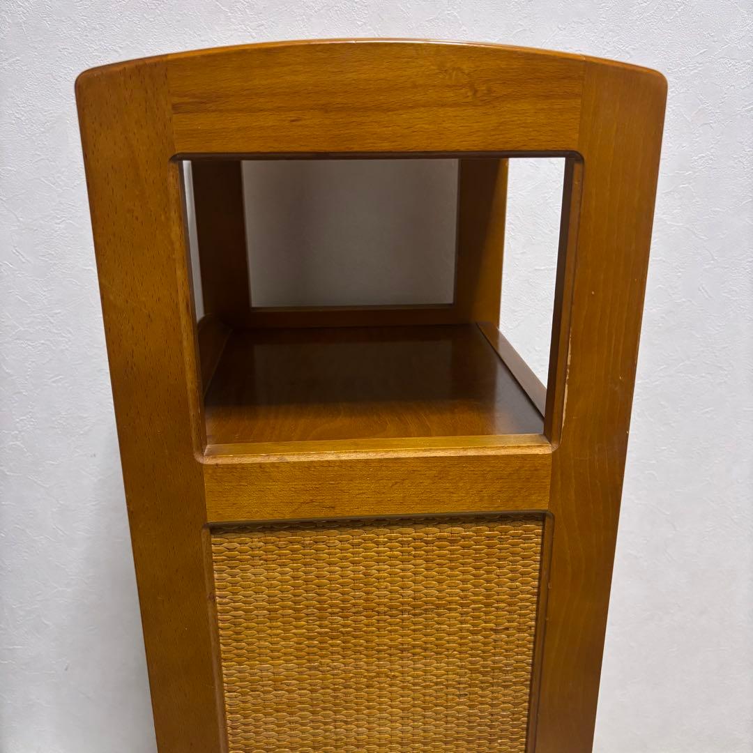 希少　karimoku カリモク オールドカリモク ラタン 籐 ミニキャビネット