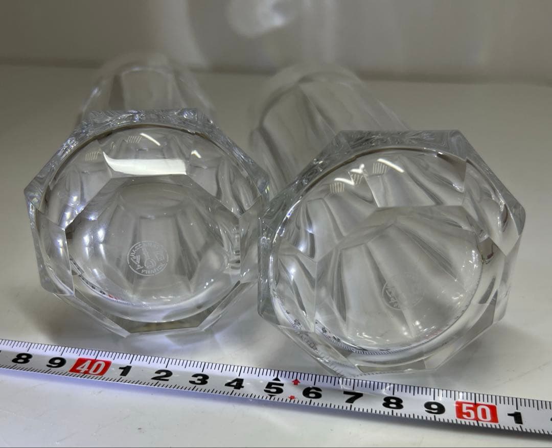 バカラ　アルクール一対　高さ14㎝　東里7-1015②