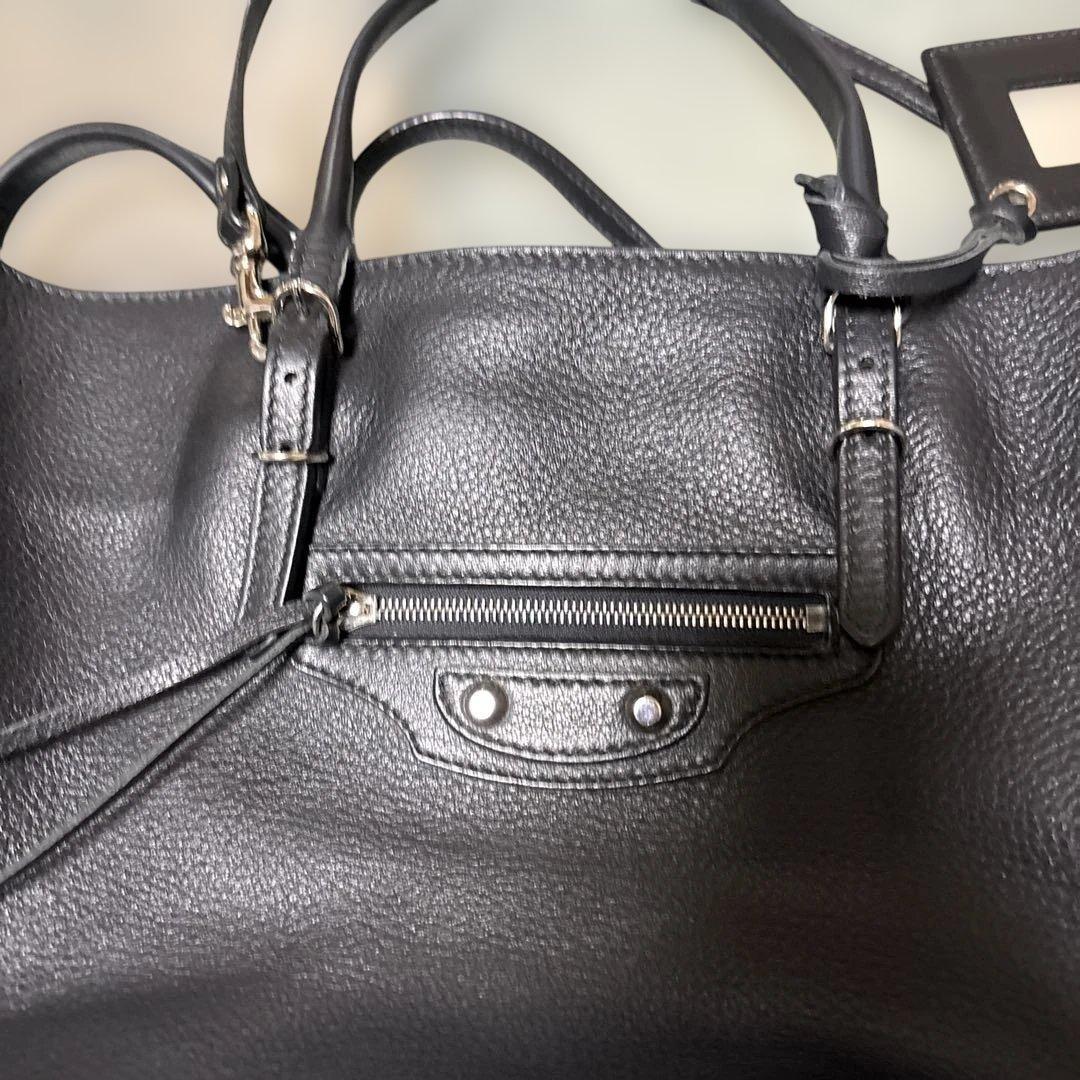 バレンシアガ　ペーパーバッグ　ブラック　ミディアム