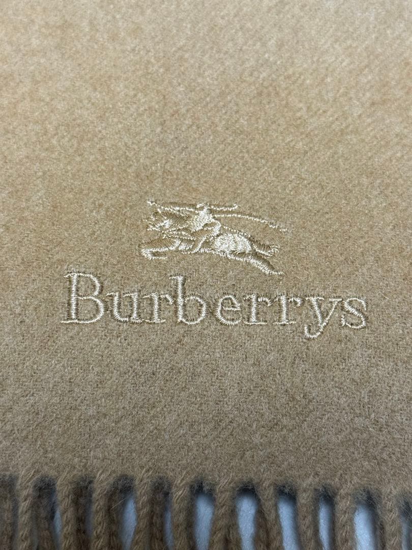 Burberry カシミヤ100%マフラー イングランド製 旧タグ キャメル