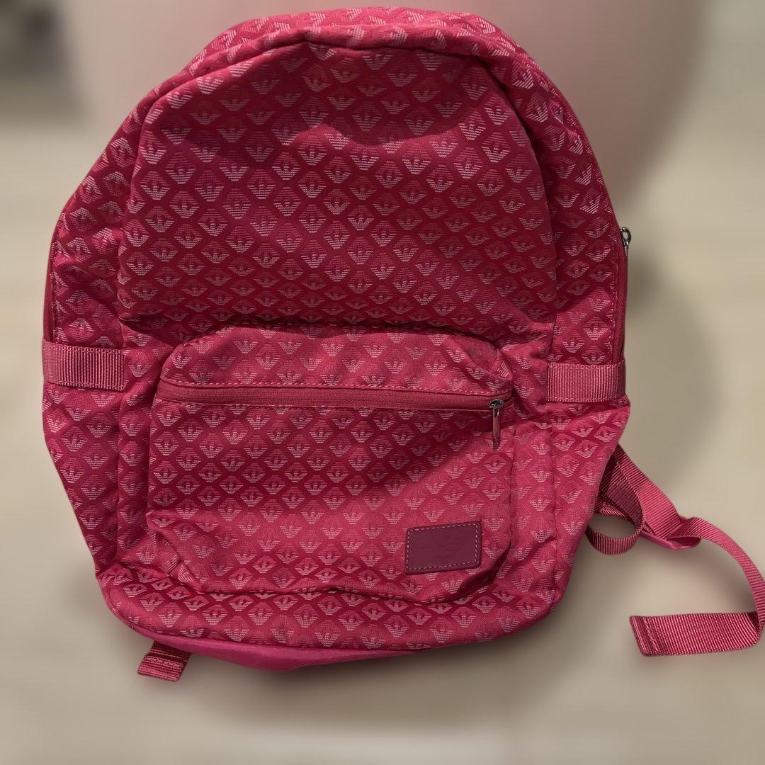 Keito　アルマーニ　ジュニア バックパック　ピンクロゴ