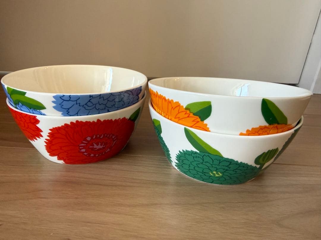 値下げ！イッタラ×マリメッコ　プリマヴェーラボウル　4色セット　まとめ売り