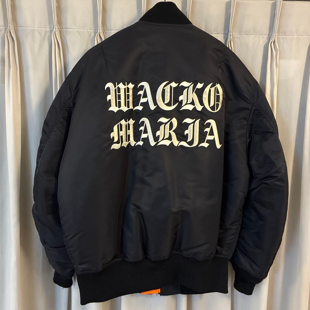 【美品】WACKOMARIAワコマリア MA-1 2022AW ブラック M
