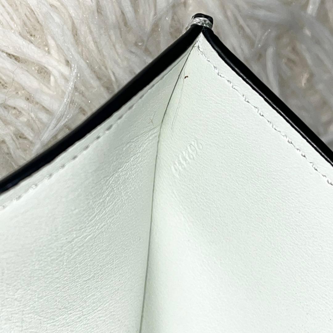 LOEWE 三つ折り財布　アナグラム　トライフォールド　グリーン　シェルグレー