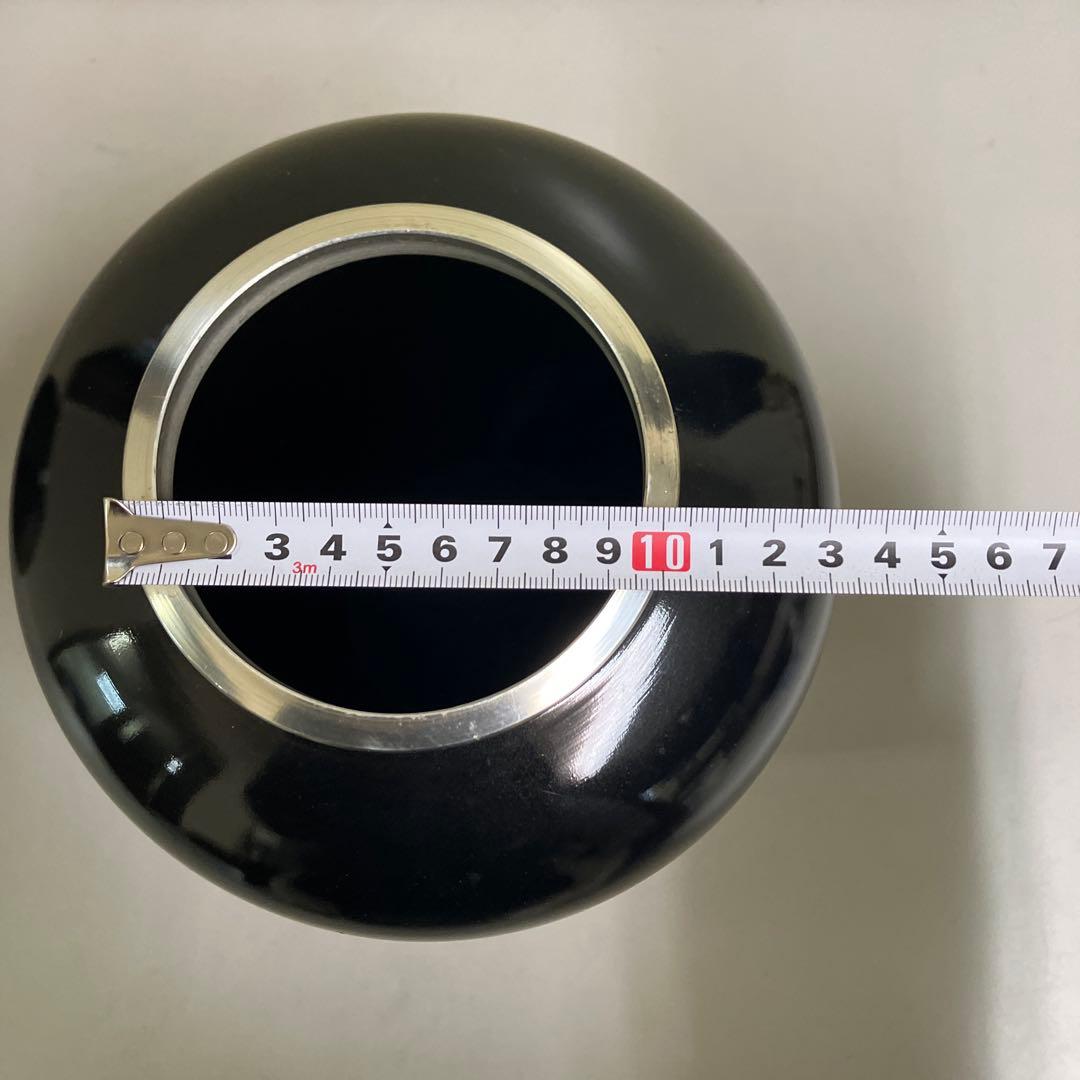 D壁 アルミ製 昭和レトロ 広口 骨董品 花瓶 花器 2つセット 外箱付き