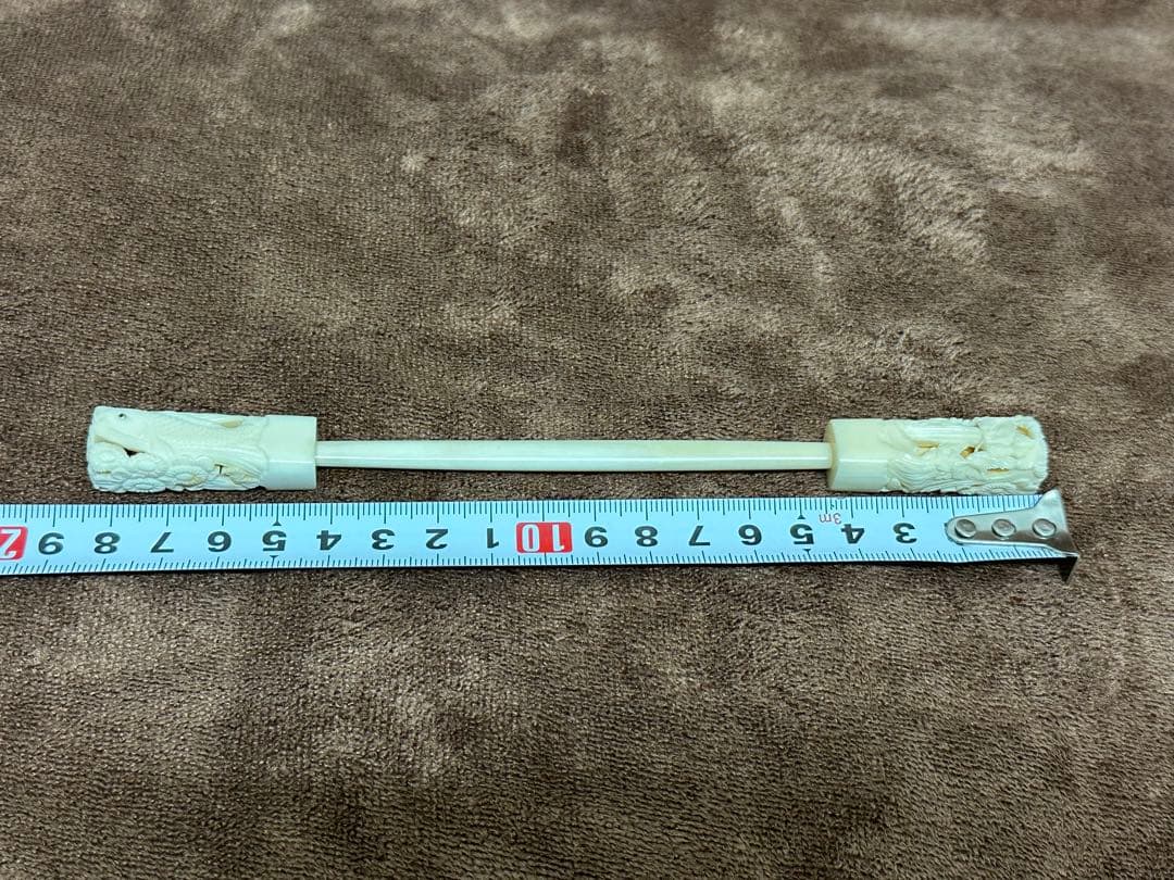 和装小物　アンティーク　鯨の歯　天然素材　細密彫刻　簪 かんざし 昭和レトロ