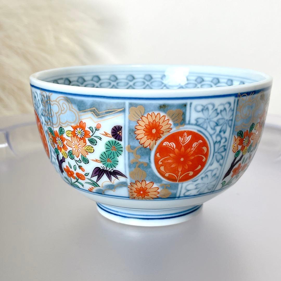有田焼 吾山窯 絵変わり どんぶり5客セット 丼 赤絵 色絵 古伊万里✖️2