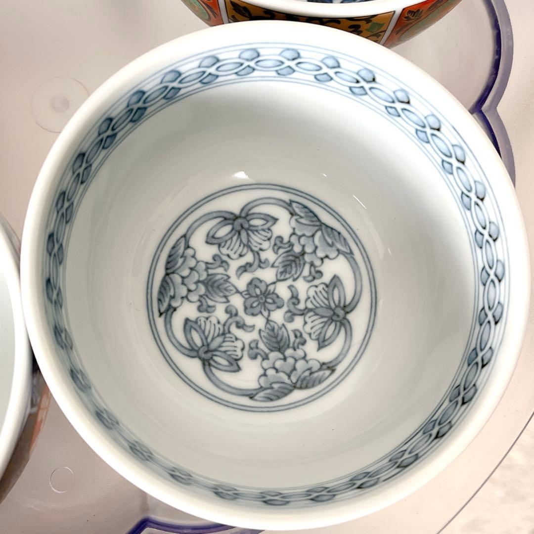 有田焼 吾山窯 絵変わり どんぶり5客セット 丼 赤絵 色絵 古伊万里✖️2