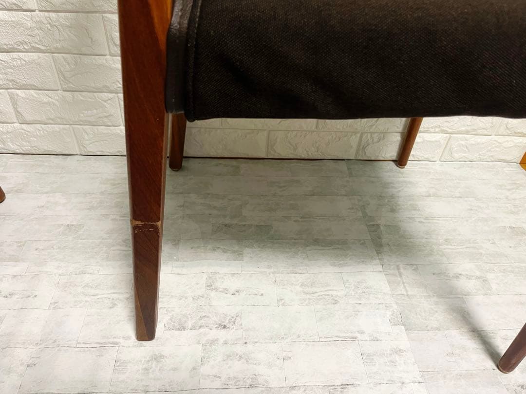 筑波産商　ダイニングチェア　2脚　椅子カバー付き