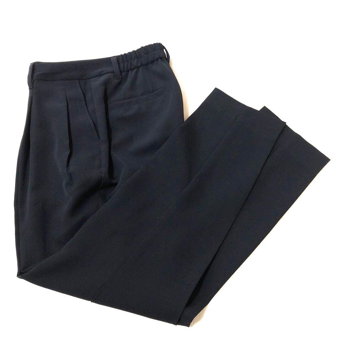 極美品 PLST プラステ パンツスーツ 上下セット 黒 ノーカラー ブラック