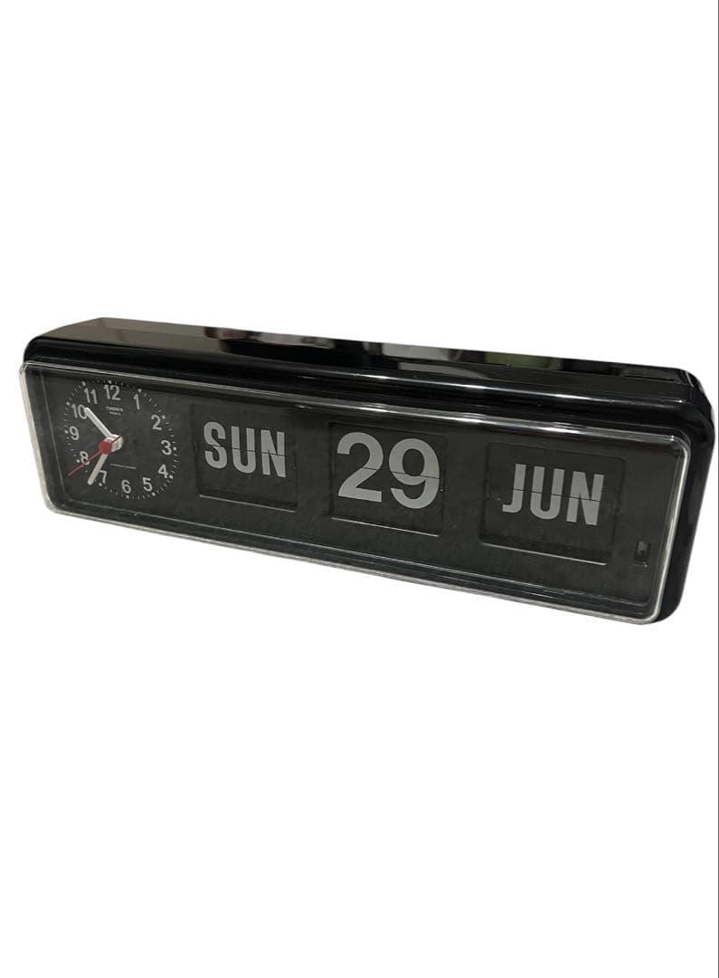 【取扱説明書付き】　TWEMCO BQ-38 ブラック　時計 パタパタ時計