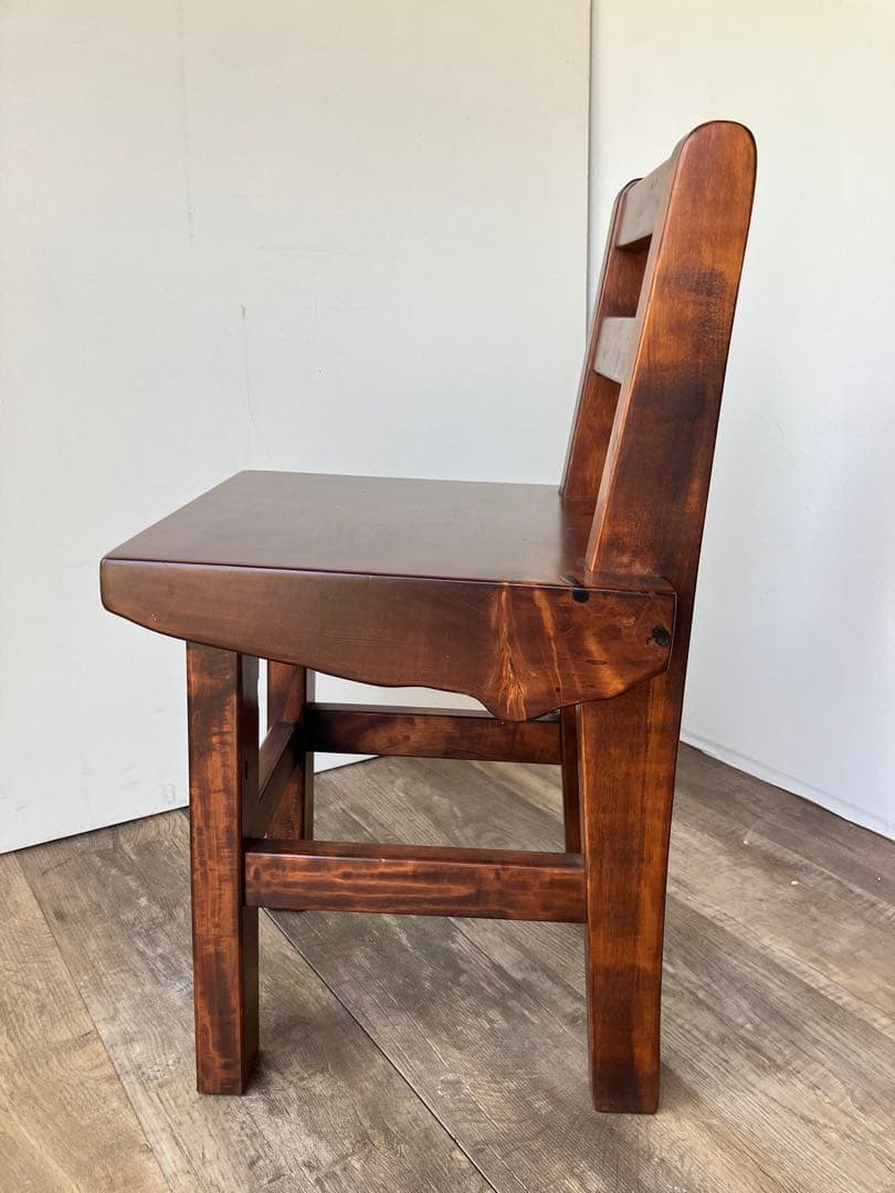 深谷木工　無垢材　チェア　椅子　スツール　飾り台　民芸　昭和56年