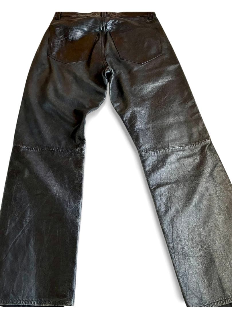 90s Old Gap レザーパンツ W34 XL boot fit 山田蓮