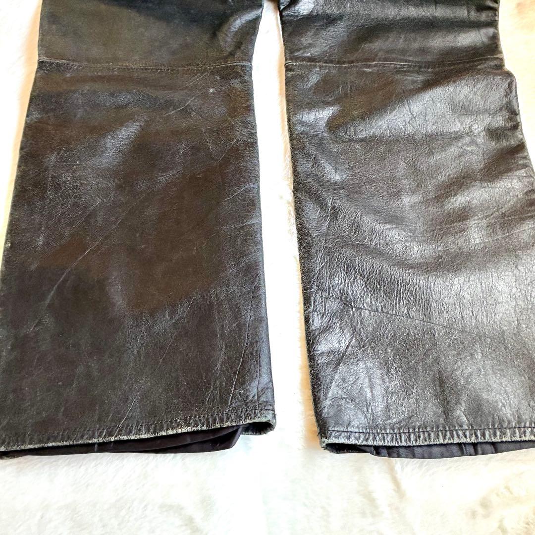 90s Old Gap レザーパンツ W34 XL boot fit 山田蓮