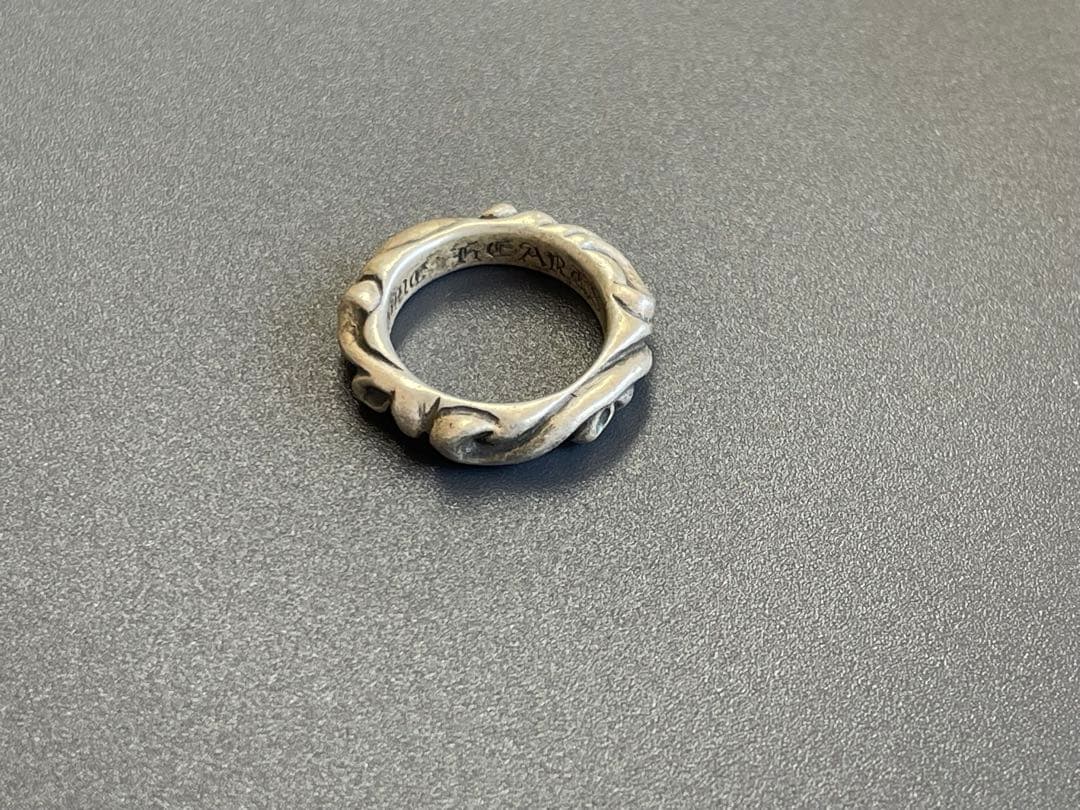 クロムハーツ スクロールバンドリング ピンキーリング 7号 シルバー 925