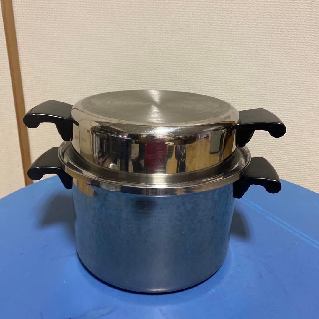 アムウェイステンレススチール シチュー鍋無水鍋寸胴鍋 蓋付き